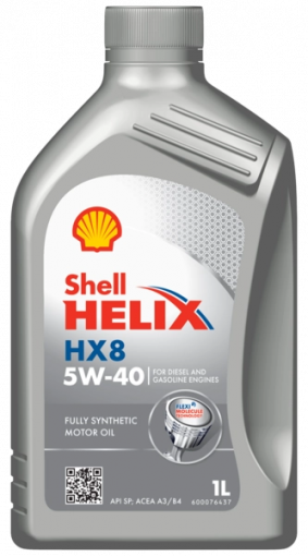 Масло моторное Shell Helix HX8  5W-40 SP, A3/B4 синтетика  1 л