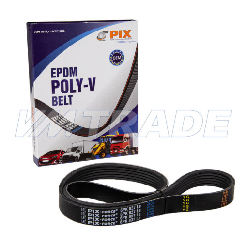 Ремень  837 6РК LADA Largus генератора дв. 8кл. без ГУР, без АС