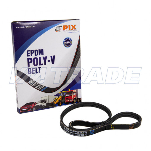 Ремень  670 3PK DAEWOO, CHEVROLET, HYUNDAI, FIAT, NISSAN