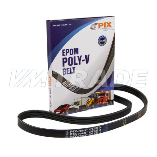 Ремень  835 4PK CHEVROLET, DAIHATSU, HONDA, HYUNDAI, KIA, MAZDA, NISSAN, SUZUKI, TOYOTA, VAG