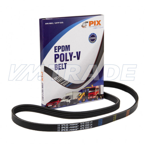 Ремень  850 4PK CHRYSLER, DAIHATSU, HONDA, HYUNDAI, KIA, MAZDA, NISSAN, SUBARU, SUZUKI, TOYOTA, DODGE, PEUGEOT