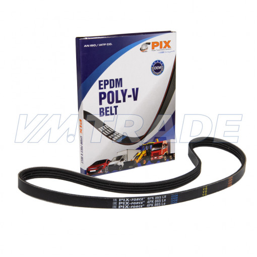 Ремень  865 4PK BMW, CITROEN, FIAT, FORD, HONDA, HYUNDAI, KIA, MAZDA, MITSUBISHI, NISSAN, PEUGEOT, PORSCHE, SUBARU, TOYOTA