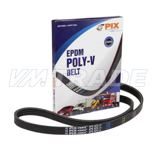 Ремень  925 4PK DACIA, FIAT, FORD, HONDA, HYUNDAI, KIA, MAZDA, MITSUBISHI, NISSAN, RENAULT, SUZUKI, TOYOTA