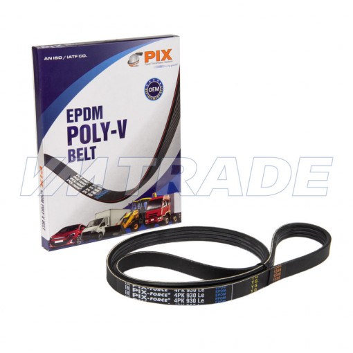 Ремень  930 4PK FIAT, HYUNDAI, KIA, ISUZU, MAZDA, MITSUBISHI, NISSAN, RENAULT, SUZUKI, TOYOTA