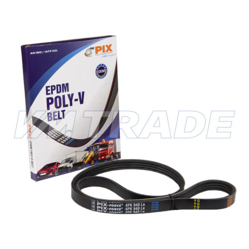 Ремень  940 4PK DODGE, FIAT, HYUNDAI, KIA, MITSUBISHI, NISSAN, SUZUKI, TOYOTA
