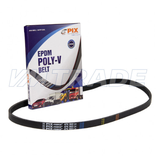 Ремень  960 4PK CHEVROLET, FIAT, HYUNDAI, KIA, FORD, GREAT WALL, NISSAN, PEUGEOT, RENAULT, SUBARU, ISUZU, MAZDA, TOYOTA