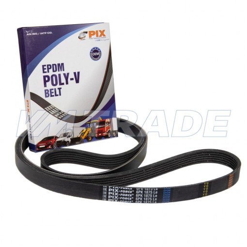 Ремень 1875 6PK AUDI, BMW, CHEVROLET, GENERAL MOTORS, MAZDA, MERCEDES-BENZ, MITSUBISHI, OPEL, TOYOTA, VAG, VAUXHALL