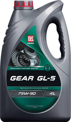 Масло трансмиссионное Лукойл GEAR 75W90 GL-5 п/синтетика  4 л