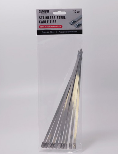 Хомут стяжка нержавеющая сталь (4,6 мм х 200 мм х 10 шт)