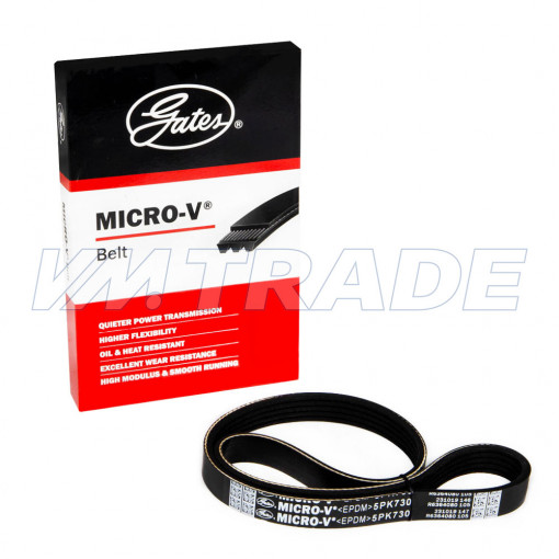 Ремень  730 5PK CITROEN, PEUGEOT, LAND ROVER, MG, PORSCHE, ROVER, CUMMINS, FERRARI