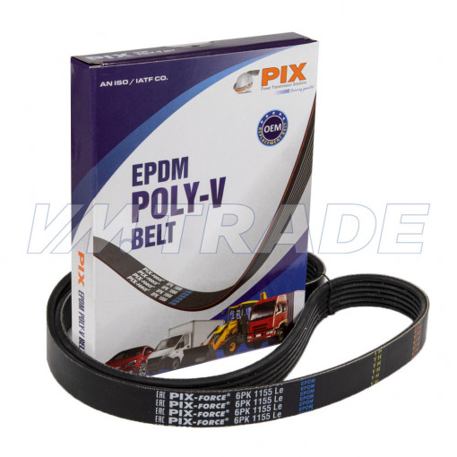 Ремень 1155 6PK CITROEN, PEUGEOT, FIAT, FORD, MITSUBISHI, NISSAN, OPEL, RENAULT, SUZUKI, VAG, VOLVO, MERCEDES-BENZ, VAUXHALL