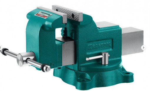 Тиски слесарные KRAFTOOL Grand 125 мм поворотные с наковальней. профессиональные