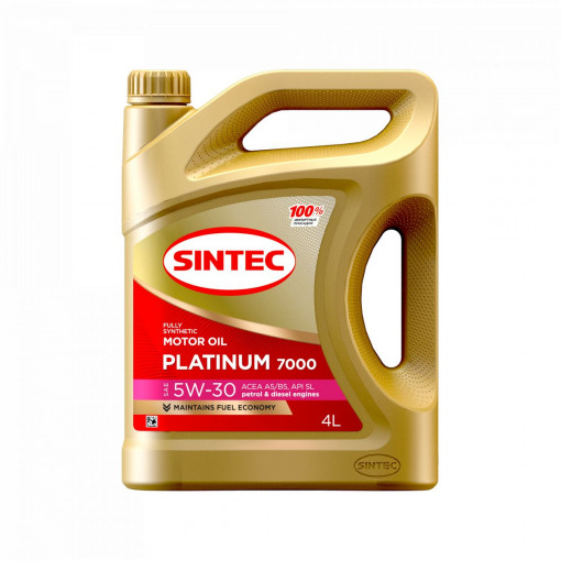 Масло моторное Sintec Platinum 7000 5W-30 SL/CF, А5/B5 синтетика  4 л