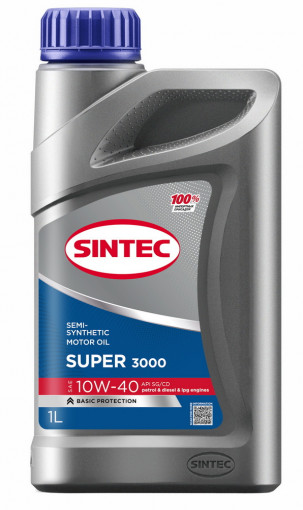 Масло моторное Sintec Super 3000 10W-40 SG/CD п/синтетика  1 л