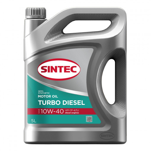 Масло моторное Sintec 10W40 Турбо Дизель CF-4/SJ п/синтетика  5 л