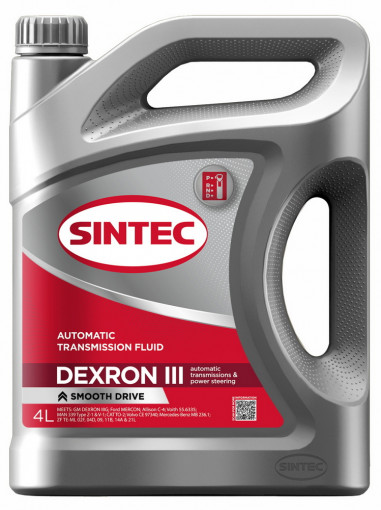 Масло трансмиссионное  Sintec ATF Dexron III  4 л (для АКПП)