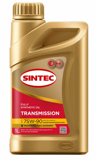 Масло трансмиссионное  Sintec 75W90 GL-4/-5 синтетика  1 л