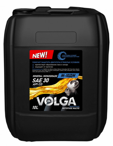 Масло моторное Волга-Ойл М-10ДМ Турбо Дизель SAE 30, API CD 10 л