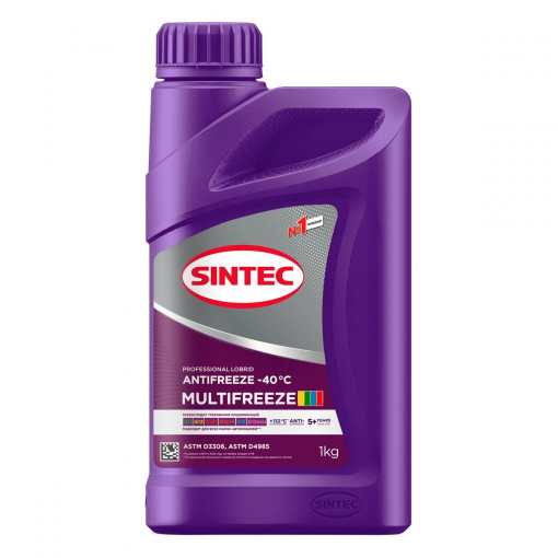 Охлаждающая жидкость Антифриз Sintec Multifreeze G13 фиолетовый -40  1 кг