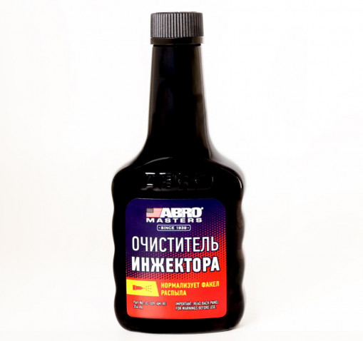 Очиститель инжекторов ABRO 354 мл на 75 л в бак. Устраняет детонацию, нормализует факел распыла, снижает расход топлива, предназначен для автомобилей с карбюраторными или инжекторными двигателями, в том числе оборудованными турбонаддувом и катализато