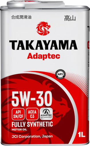Масло моторное TAKAYAMA Adaptec 5W-30 SN/CF, C3 синтетика 1 л