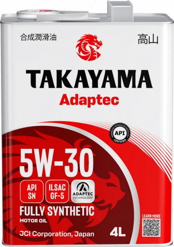Масло моторное TAKAYAMA Adaptec 5W-30 SN, GF-5 синтетика 4 л