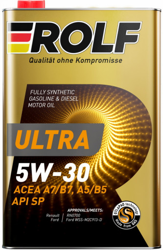 Масло моторное ROLF Ultra 5W-30 SP, A5/B5 синтетика 1 л