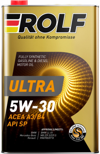 Масло моторное ROLF Ultra 5W-30 SP, A3/B4 синтетика 1 л