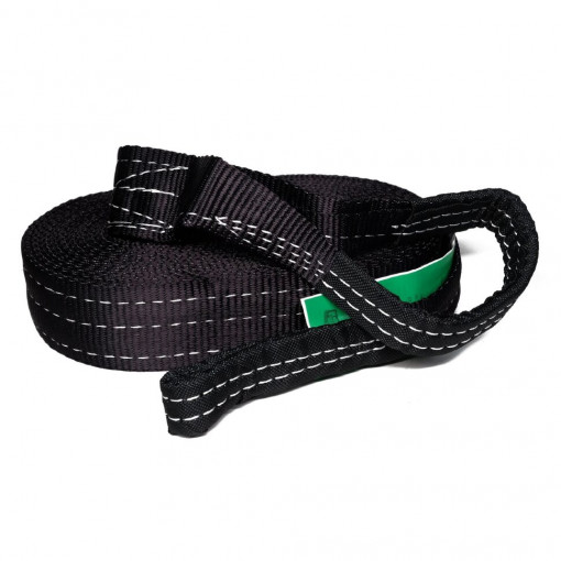 Трос буксировочный 14 тонн HITCH PROF (ленточный, динамика) 9 метров петля (70мм, 2слоя)