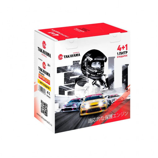 Масло моторное TAKAYAMA Adaptec 5W-30 SN, GF-5 синтетика 4 л (Акция 4+1)