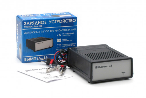 Зарядное устройство "ВЫМПЕЛ-16" напряжение 12 В, ток 0-7 А, светодиодный индикатор заряда