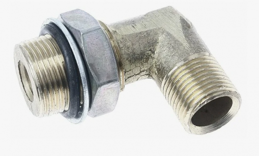 Угольник М22х1,5хМ18х1,5 К..З удлиненный в сборе (оцинкованный)