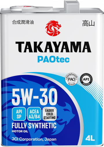 Масло моторное TAKAYAMA PAOtec 5W-30 A3/B4 SP 4л (металл)