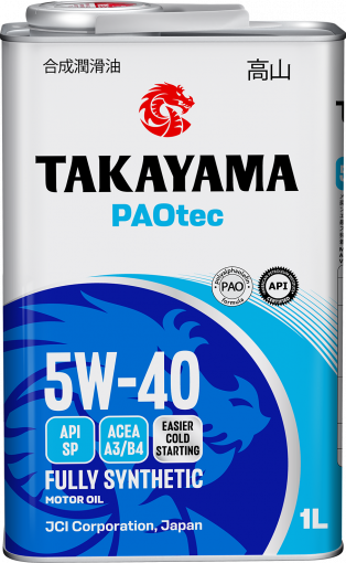 Масло моторное TAKAYAMA PAOtec 5W-40 A3/B4 SP 1л (металл)