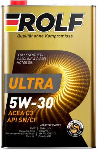 Масло моторное ROLF Ultra 5W-30 C3, SN/CF синтетика 1 л