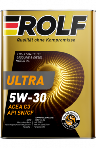 Масло моторное ROLF Ultra 5W-30 C3, SN/CF синтетика 4 л