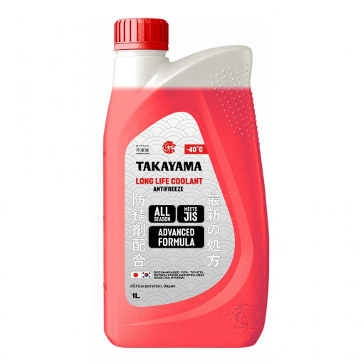 Охлаждающая жидкость Антифриз TAKAYAMA Long Life Coolant -40°C красный  1л