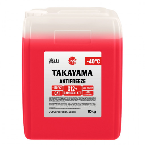 Охлаждающая жидкость Антифриз TAKAYAMA G12+ -40°C красный 10л