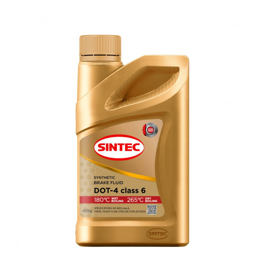 Тормозная жидкость Sintec DOT-4 CLASS-6 синтетика  455 гр