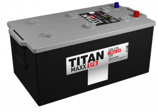 Аккумулятор "TITAN" MAXX 225 Ah, 12V пуск.ток 1300 А обратная полярность (+ ; -)